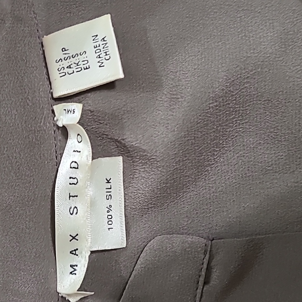 Max Studio 100% Silk Blouse View 4